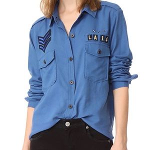 *RAILS* “Banks” indigo blue Military button down